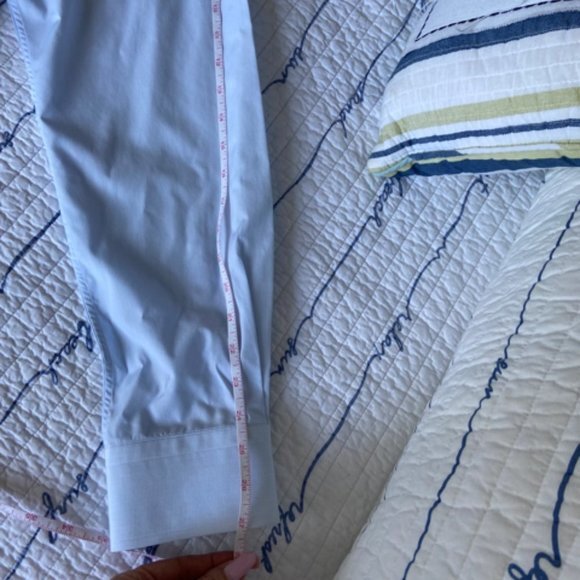 ETON Men's Dress Shirt in Fine Pinstripe Blue. Size 17/43 - Picture 13 of 16